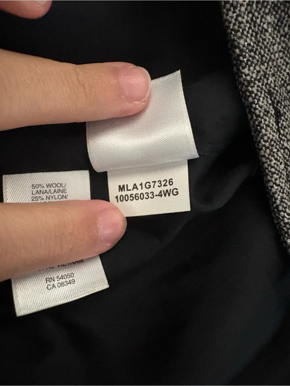 Jones New York Signature Wool Silk Blend Gray Cropped Belted Blazer 4